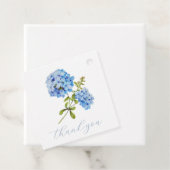Floral Blue Hydrangea bruiloft dank u Bedankjes Labels (In situ)