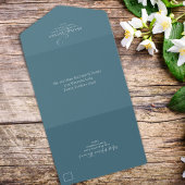 Floral Blue Hydrangea Guest Recipiems All In One Uitnodiging