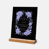 FLORAL BLUE. IN LOVING MEMORY KEEPSAKE, (Angle)