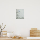 Floral Blue Poster (Keuken)