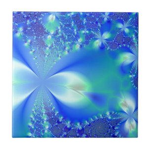 Floral Blue Tegeltje