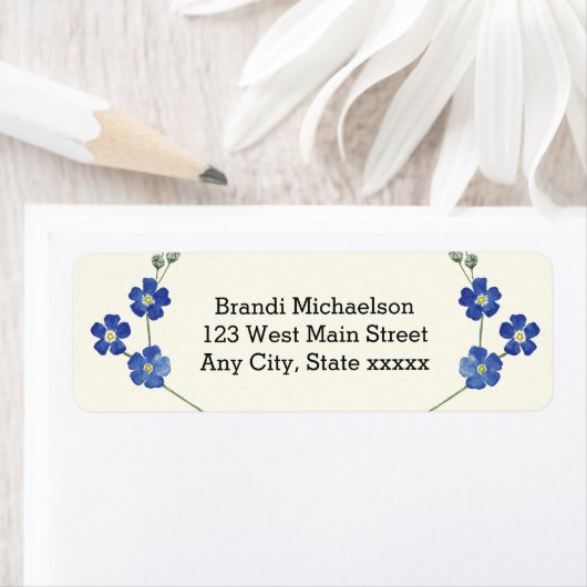 Floral Blue vergeet de Waterverf van Nots Etiket (Insitu)