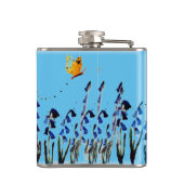 Floral Bluebells Butterfly Custom Color Heupfles (Achterkant)