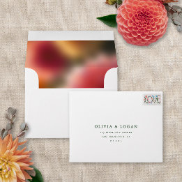Floral Blur Modern Summer Herfst Bruiloft A2 ANTWO Envelop