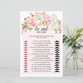 Floral Blush & Cream zei dat ze Bridal Game zei