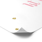 Floral Blush Gold Boho Birthday Welkom Poster (Hoek)