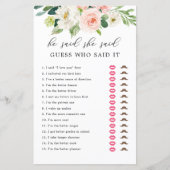 Floral Blush Il A Dit Qu'Elle A Dit Deviner Cartes (Devant)