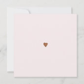 Floral blush koper glitter script bridal luncheon kaart (Achterkant)