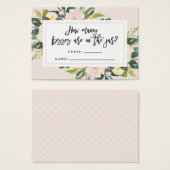 Floral Blush manuscrit Baisers de Guise Carte (Devant & derrière)