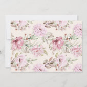 Floral Blush Pink Photo Graduation Invitation (Dos)