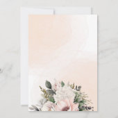 Floral Blush Pink Wedding Photo Save the Date Kaar (Achterkant)