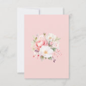 Floral Blush Pink Wedding Save The Date (Achterkant)