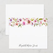 Floral Blush rose cerisier fleurs Budget Carte pou (Devant / Derrière)
