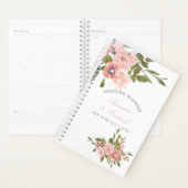 Floral Blush rose Roses Wedding planner (Devant avec enveloppe)