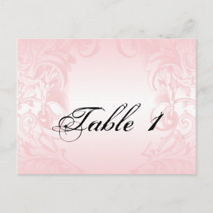 Floral Blush Rose Vintage Wedding Numéro de table