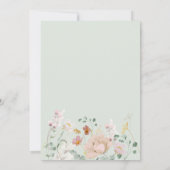 Floral Blush Sage Green Foliage bruiloft (Achterkant)