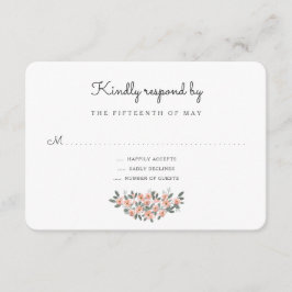 Floral Blush Wedding Suite Reactie RSVP Kaartje