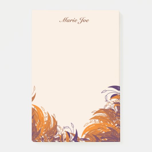 Floral Boarder Prints Gepersonaliseerd Post-it® Notes (Voorkant)