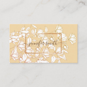 Floral Boeket Patroon Eenvoudige Koraal Perzik Ele Visitekaartje