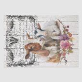 Floral Boer Goats Tissuepapier (Voorkant)