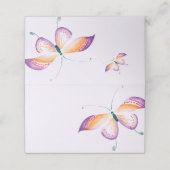 Floral bohème et papillons - Cartes de Place (Extérieur déplié)