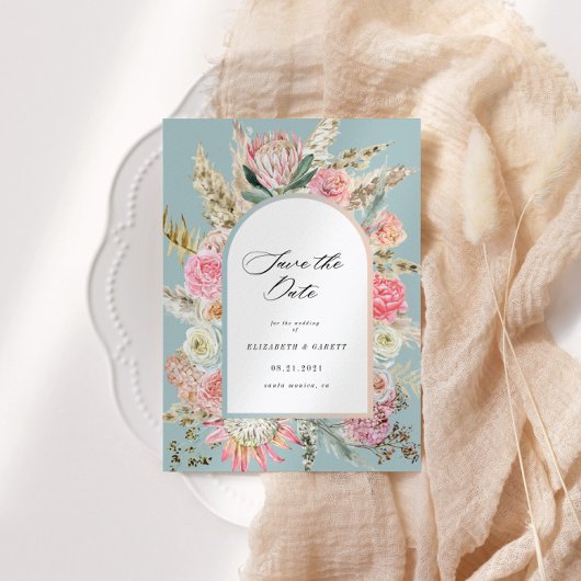 Floral Bohème Moderne Enregistrer La Carte Date