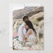 Floral Bohème Moderne Enregistrer La Carte Date (Dos)