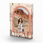 Floral Bohemian Arch Lijst Afstuderen Fotoblokken (Rechts)