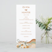 Floral Bohemian Modern Terracotta Programme de mar (Debout devant)