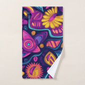 Floral Boho Abstract colorful 11 (Serviette à main)