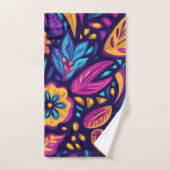 Floral Boho Abstract colorful 16 Bad Handdoek (Handdoek)
