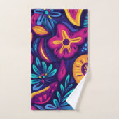 Floral Boho Abstract colorful 4 (Serviette à main)