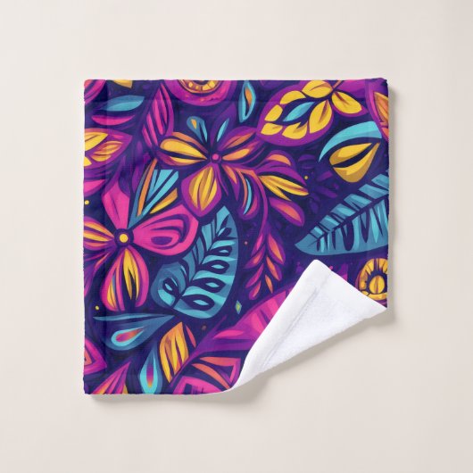 Floral Boho Abstract colorful 7 (Gant de toilette)