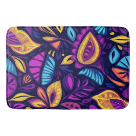 Floral Boho Abstract kleurrijk 2 Badmat
