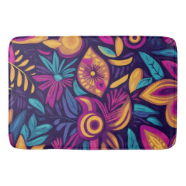 Floral Boho Abstract kleurrijk 3 Badmat