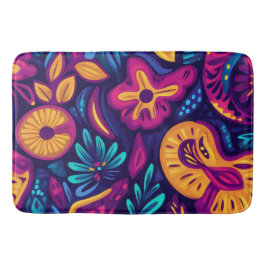Floral Boho Abstract kleurrijk 4 Badmat