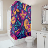 Floral Boho Abstract kleurrijk 4 Douchegordijn (In situ)