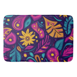 Floral Boho Abstract kleurrijk 5 Badmat