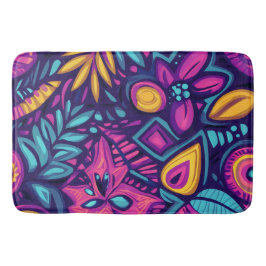 Floral Boho Abstract kleurrijk 8 Badmat