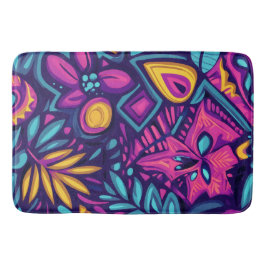 Floral Boho Abstract kleurrijk 8 Badmat