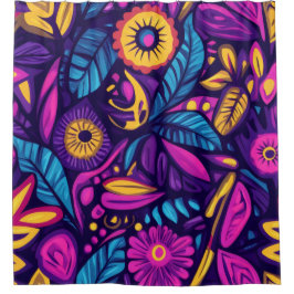 Floral Boho Abstract kleurrijk 9 Douchegordijn
