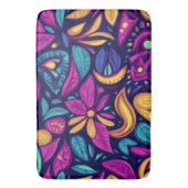 Floral Boho Abstract kleurrijk Badmat (Voorkant Verticaal)