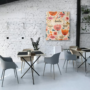 Floral Boho Bijbel Verzen Bevestiging met naam Wandkleed