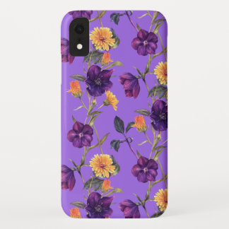 Floral Boho Chic Paars iPhone XR Hoesje