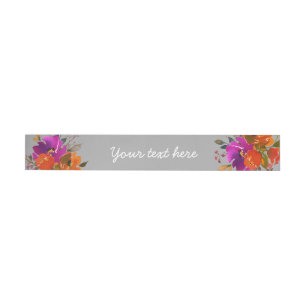 floral boho, envelopper autour Étiquette de adres