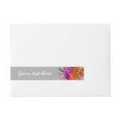 floral boho, envelopper autour Étiquette de adress (Devant)