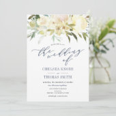 Floral Boho Faire-part de mariage (Debout devant)