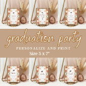 Floral Boho Graduation Party Aangepaste teken Kaar