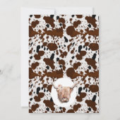 Floral Boho Highland Cow Anniversaire Carte de rem (Dos)