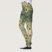 Floral Boho Hippie Sunflower Leggings (Links)